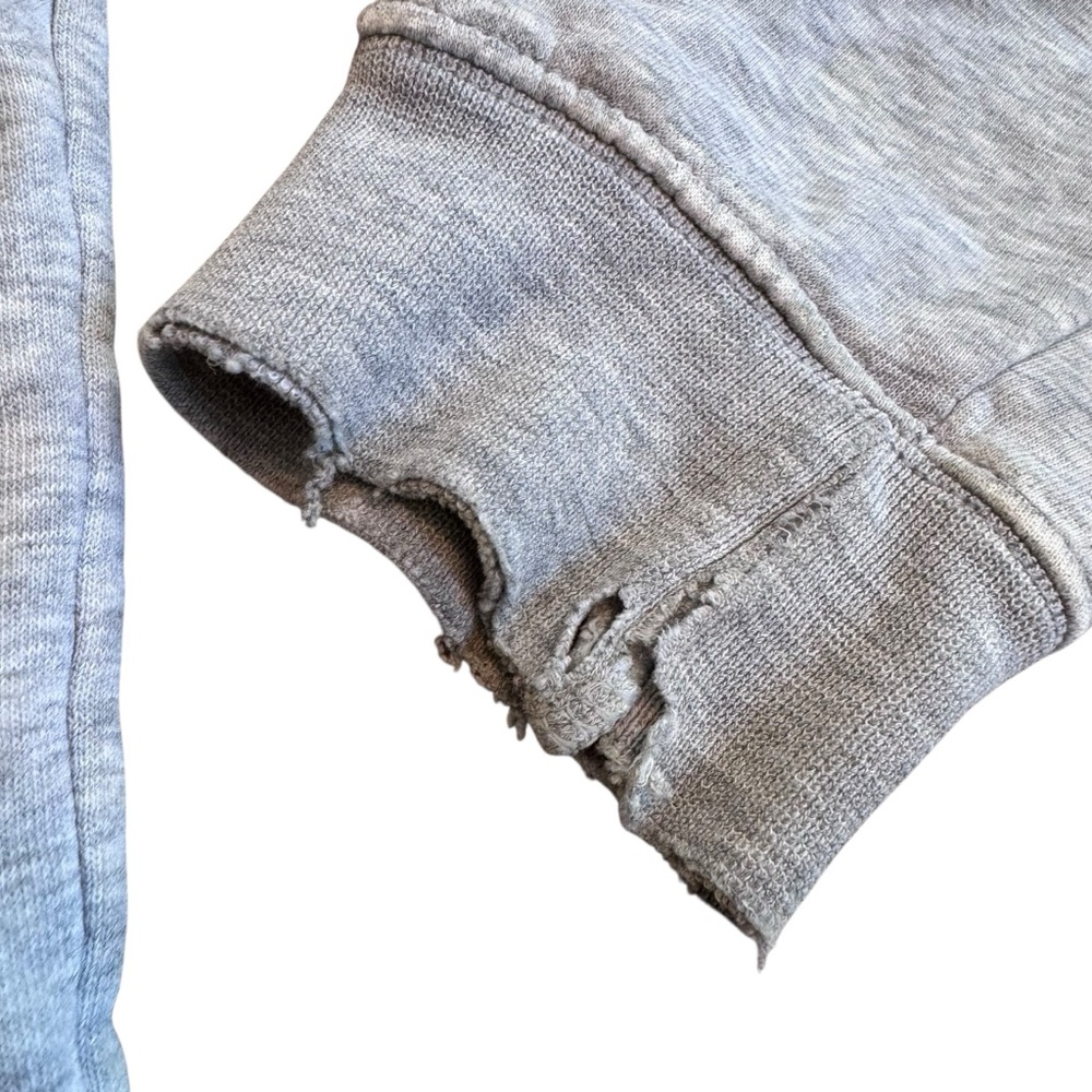 VTG Nike Hoodie Mens Medium Grey Swoosh Spellout Pullover Sweatshirt Y2K READ - Picture 3 of 5